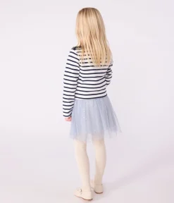 Petit Bateau Sweatshirts, Pullover, Cardigans|Sweatshirts, Pullover, Cardigans*Kinder-Matrosenshirt aus Bio-Baumwolle weiss MARSHMALLOW/blau SMOKING