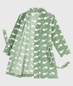 Petit Bateau Heim- Und Badetextilien|Heim- Und Badetextilien*Kinder-Morgenmantel aus Fleece mit Muster SAULE/ MARSHMALLOW