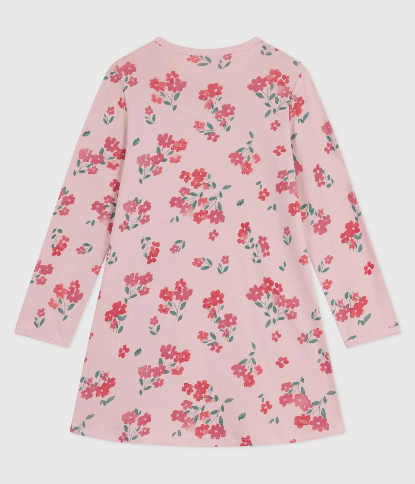Petit Bateau Schlafanzüge, Nachthemden*Kinder-Nachthemd aus Baumwolle mit Blumenmotiv rosa JOLI/weiss MULTICO