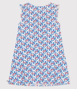 Petit Bateau Schlafanzüge, Nachthemden*Kinder-Nachthemd aus Baumwolle und Lyocell mit Blumenmotiv weiss MARSHMALLOW/weiss MULTICO