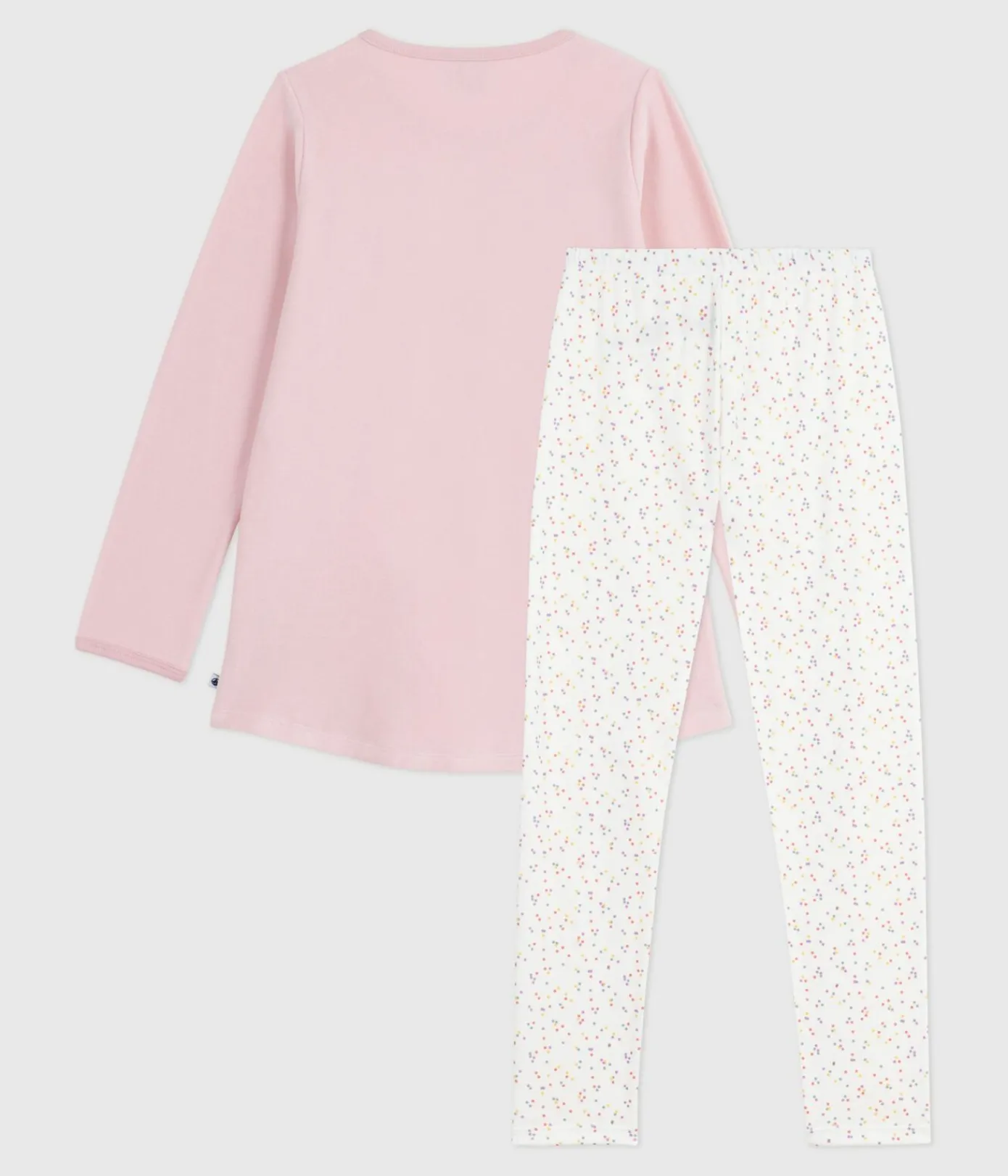Petit Bateau Schlafanzüge, Nachthemden*Kinder-Nachthemd und Leggings aus Nicki rosa JOLI/weiss MULTICO