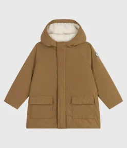 Petit Bateau Mäntel, Jacken, Regenjacken*Kinder-Parka halblang und einfarbig braun ROCHE