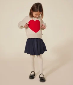 Petit Bateau Sweatshirts, Pullover, Cardigans*Kinder-Pullover aus Wolle und Baumwolle für Mädchen AVALANCHE/ ROT