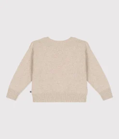 Petit Bateau Sweatshirts, Pullover, Cardigans*Kinder-Pullover aus Wolle und Baumwolle für Mädchen AVALANCHE/ ROT