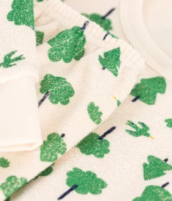 Petit Bateau Schlafanzüge, Pyjamas|Schlafanzüge, Nachthemden*Kinder-Pyjama aus aufgerautem Frottee mit Baummotiv weiss AVALANCHE/ MULTICO