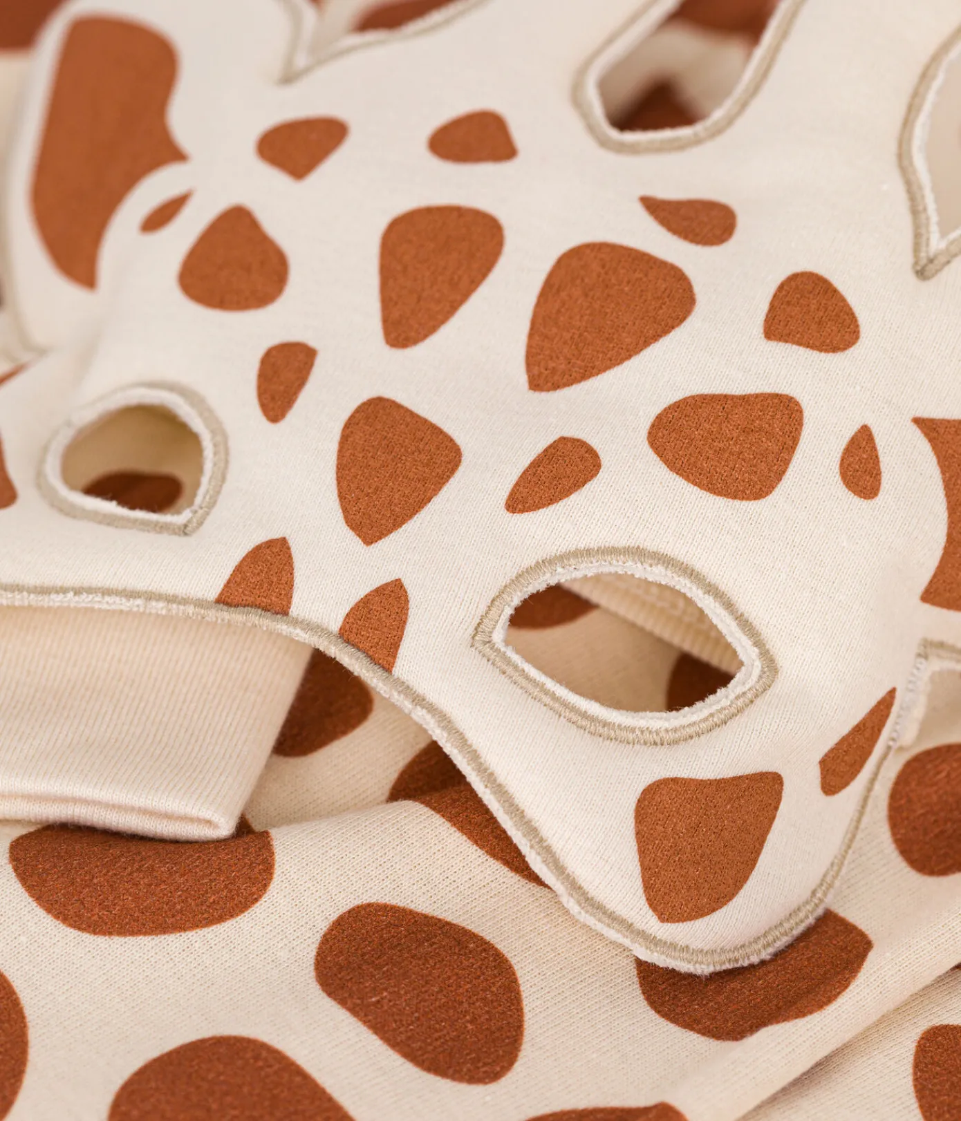 Petit Bateau Schlafanzüge, Pyjamas|Schlafanzüge, Nachthemden*Kinderpyjama aus Baumwolle im Giraffen-Verkleidungs-Look weiss AVALANCHE/ ECUREUIL