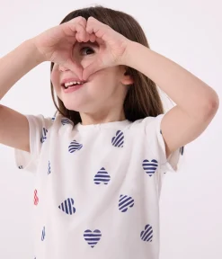 Petit Bateau Schlafanzüge, Pyjamas|Schlafanzüge, Nachthemden*Kinder-Pyjama aus Baumwolle mit Blumenmotiv MARSHMALLOW/ SPI/ MULTICO