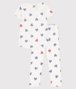 Petit Bateau Schlafanzüge, Pyjamas|Schlafanzüge, Nachthemden*Kinder-Pyjama aus Baumwolle mit Blumenmotiv MARSHMALLOW/ SPI/ MULTICO