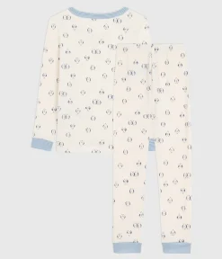 Petit Bateau Schlafanzüge, Pyjamas|Schlafanzüge, Nachthemden*Kinder-Pyjama aus Baumwolle mit eng anliegenden Beinen und Muster blau MILK/ SOIR