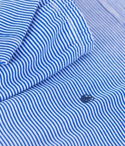 Petit Bateau Herren|Schlafanzüge, Pyjamas*Kinder-Pyjama aus Baumwolle mit Streifen blau PERSE/weiss MARSHMALLOW