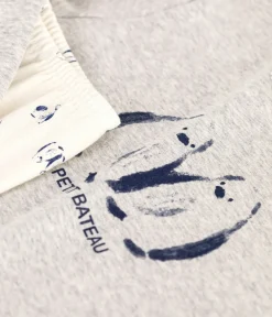 Petit Bateau Schlafanzüge, Pyjamas|Schlafanzüge, Nachthemden*Kinder-Pyjama aus Baumwolle mit Pinguin-Motiv grau BELUGA/weiss MULTICO