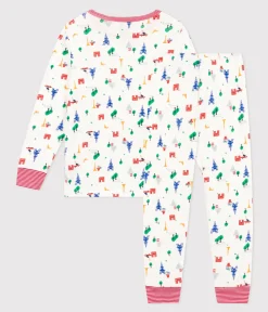 Petit Bateau Schlafanzüge, Nachthemden|Schlafanzüge, Pyjamas*Kinderpyjama aus Baumwolle mit Paris-Printmotiv weiss MARSHMALLOW/weiss MULTICO