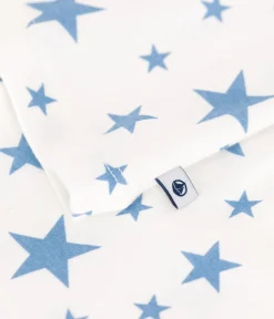 Petit Bateau Schlafanzüge, Pyjamas*Kinder-Pyjama aus Baumwolle mit Sternen-Motiv weiss MARSHMALLOW/blau ALASKA