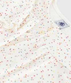 Petit Bateau Schlafanzüge, Nachthemden*Kinder-Pyjama aus Baumwolle mit Pünktchenmuster weiss MARSHMALLOW/weiss MULTICO