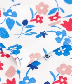 Petit Bateau Schlafanzüge, Nachthemden*Kinder-Pyjama aus Doppeljersey mit Blumenmotiv weiss MARSHMALLOW/weiss MULTICO