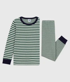 Petit Bateau Schlafanzüge, Pyjamas*Kinder-Pyjama aus Doppeljersey mit Streifen WILLOW/ MONTELIMAR