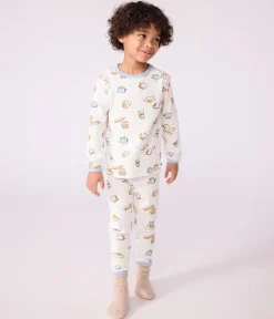 Petit Bateau Schlafanzüge, Pyjamas|Schlafanzüge, Nachthemden*Kinder-Pyjama aus Doppeljersey mit Frühstücks-Motiv weiss MARSHMALLOW/weiss MULTICO