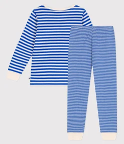 Petit Bateau Schlafanzüge, Pyjamas|Schlafanzüge, Nachthemden*Kinder-Pyjama aus Doppeljersey mit Streifen PERSE/ AVALANCHE
