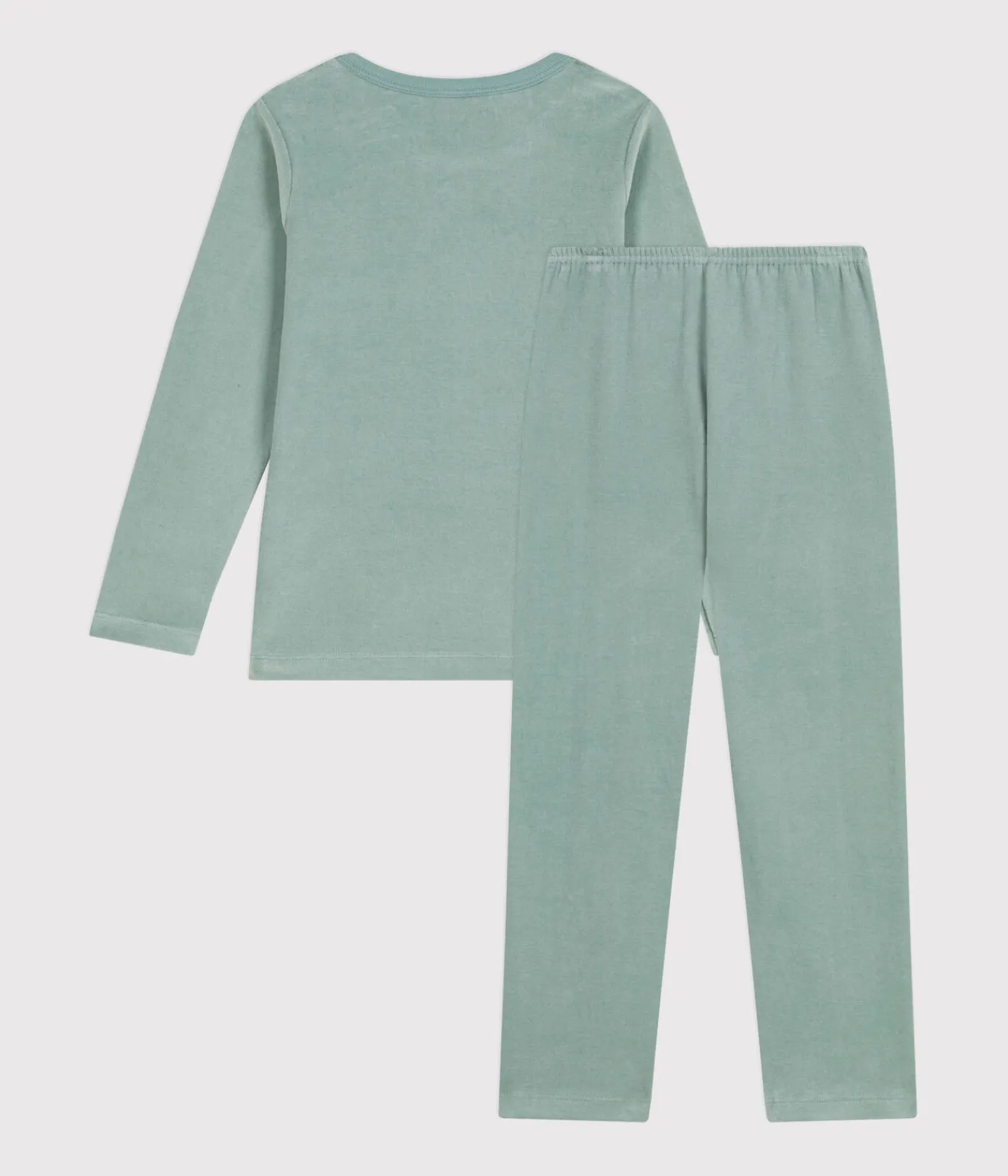 Petit Bateau Schlafanzüge, Pyjamas|Schlafanzüge, Nachthemden*Kinder-Pyjama aus einfarbigem Nicki grün PAUL