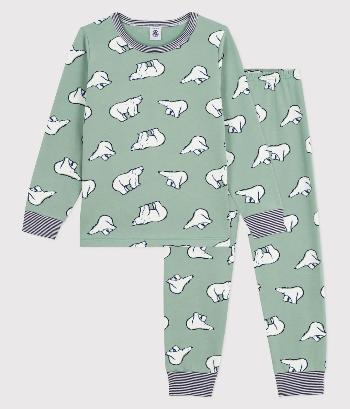 Petit Bateau Schlafanzüge, Pyjamas*Kinder-Pyjama aus Molton mit Bärmotiv SAULE/ MULTICO