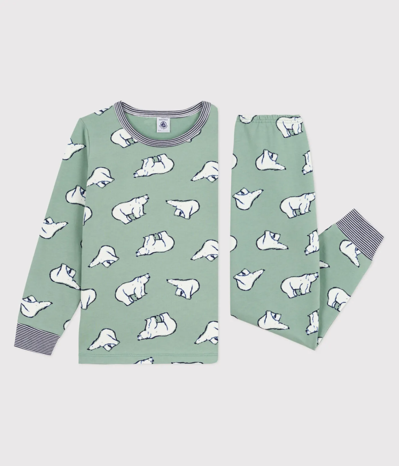 Petit Bateau Schlafanzüge, Pyjamas*Kinder-Pyjama aus Molton mit Bärmotiv SAULE/ MULTICO