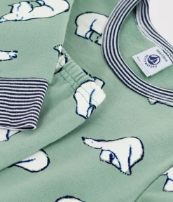 Petit Bateau Schlafanzüge, Pyjamas*Kinder-Pyjama aus Molton mit Bärmotiv SAULE/ MULTICO