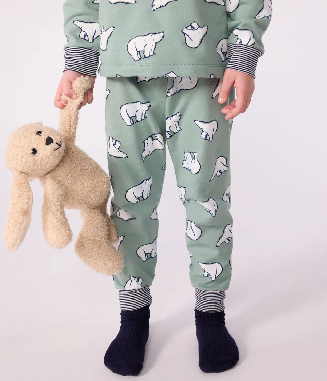 Petit Bateau Schlafanzüge, Pyjamas*Kinder-Pyjama aus Molton mit Bärmotiv SAULE/ MULTICO