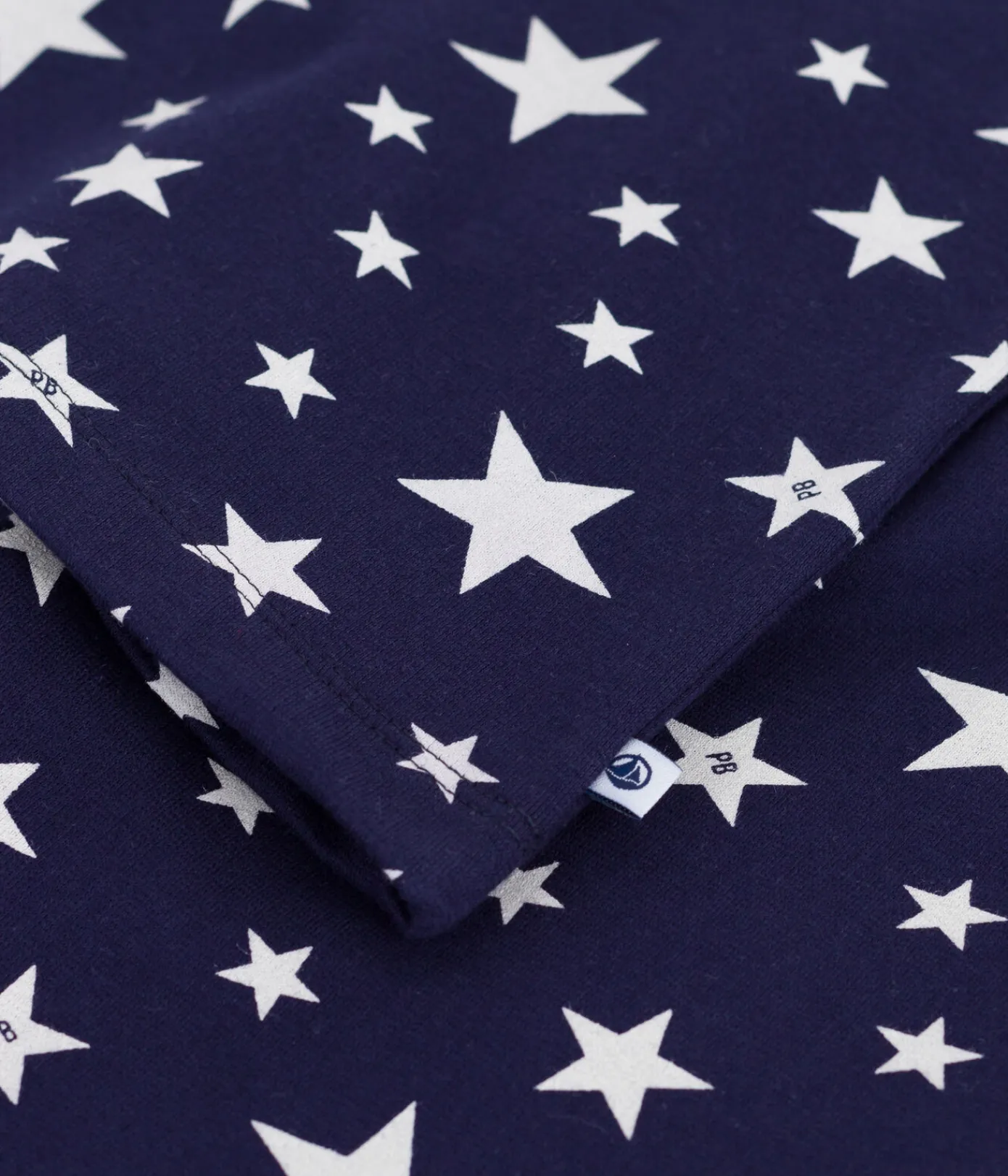 Petit Bateau Schlafanzüge, Pyjamas|Schlafanzüge, Nachthemden*Kinder-Pyjama aus Molton mit Stern-Motiv blau SOIR/ MARSHMALLOW