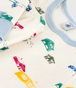 Petit Bateau Schlafanzüge, Pyjamas|Schlafanzüge, Nachthemden*Kinder-Pyjama aus Molton mit Chalet-Motiven MILK/ MULTICO