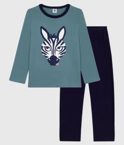 Petit Bateau Schlafanzüge, Pyjamas*Kinder-Pyjama aus Nicki SOIR/ GOBELIN