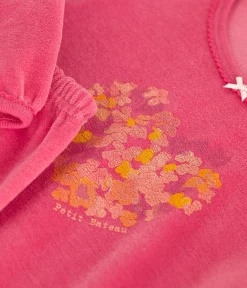Petit Bateau Schlafanzüge, Nachthemden*Kinder-Pyjama aus Nicki rosa PEONIA