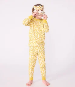 Petit Bateau Schlafanzüge, Pyjamas|Schlafanzüge, Nachthemden*Kinder-Pyjama zum Verkleiden aus Baumwolle mit Leoparden-Motiv weiss MARSHMALLOW/weiss MULTICO