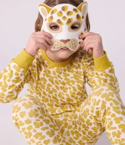 Petit Bateau Schlafanzüge, Pyjamas|Schlafanzüge, Nachthemden*Kinder-Pyjama zum Verkleiden aus Baumwolle mit Leoparden-Motiv weiss MARSHMALLOW/weiss MULTICO