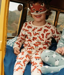 Petit Bateau Schlafanzüge, Pyjamas|Schlafanzüge, Nachthemden*Kinder-Pyjama zum Verkleiden mit Fuchsmotiv aus Baumwolle weiss AVALANCHE/ MULTICO