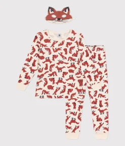 Petit Bateau Schlafanzüge, Pyjamas|Schlafanzüge, Nachthemden*Kinder-Pyjama zum Verkleiden mit Fuchsmotiv aus Baumwolle weiss AVALANCHE/ MULTICO