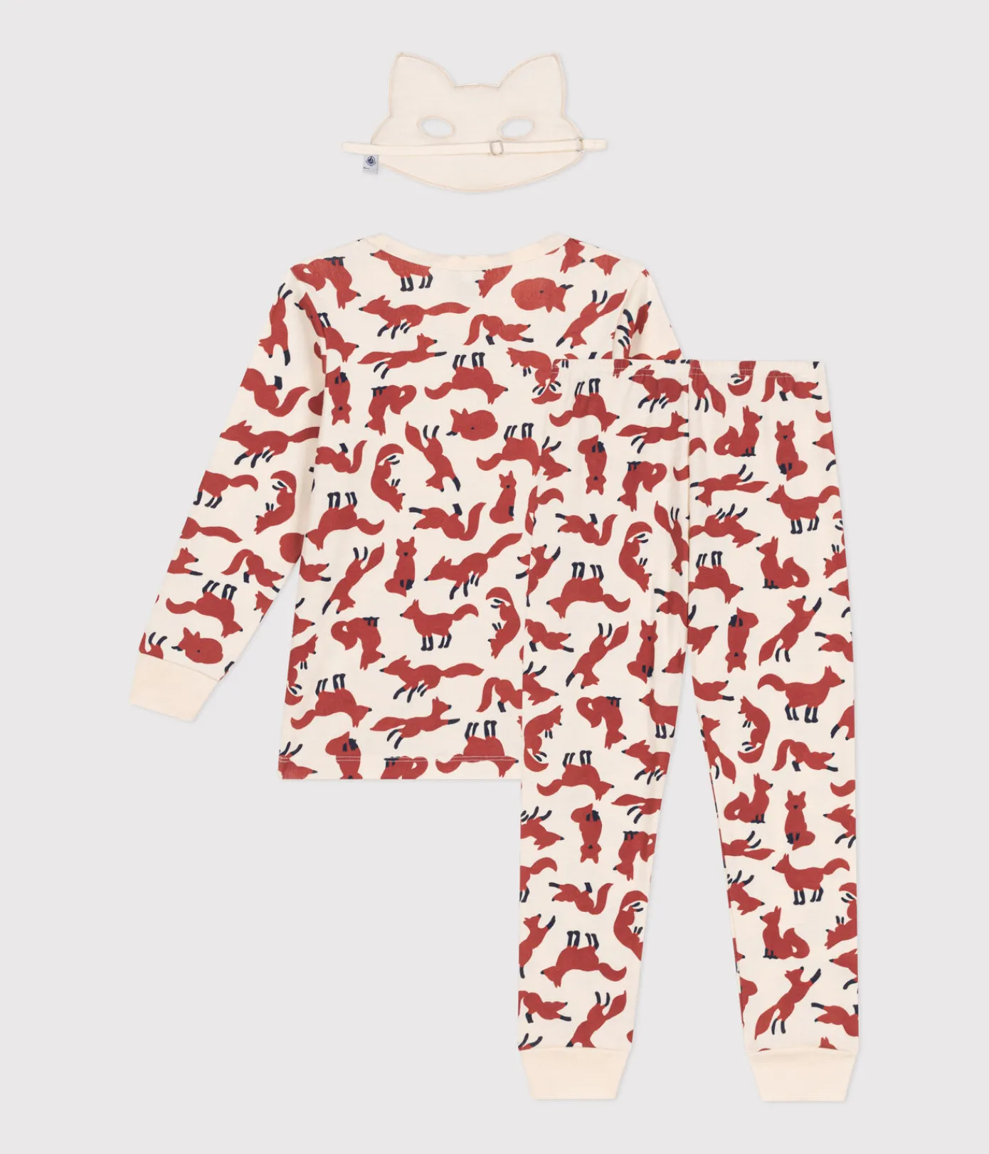 Petit Bateau Schlafanzüge, Pyjamas|Schlafanzüge, Nachthemden*Kinder-Pyjama zum Verkleiden mit Fuchsmotiv aus Baumwolle weiss AVALANCHE/ MULTICO