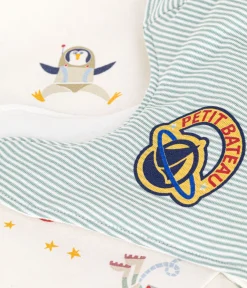Petit Bateau Schlafanzüge, Pyjamas|Schlafanzüge, Nachthemden*Kinder-Pyjama zum Verkleiden aus Baumwolle mit Raumfahrtmotiven weiss MARSHMALLOW/weiss MULTICO