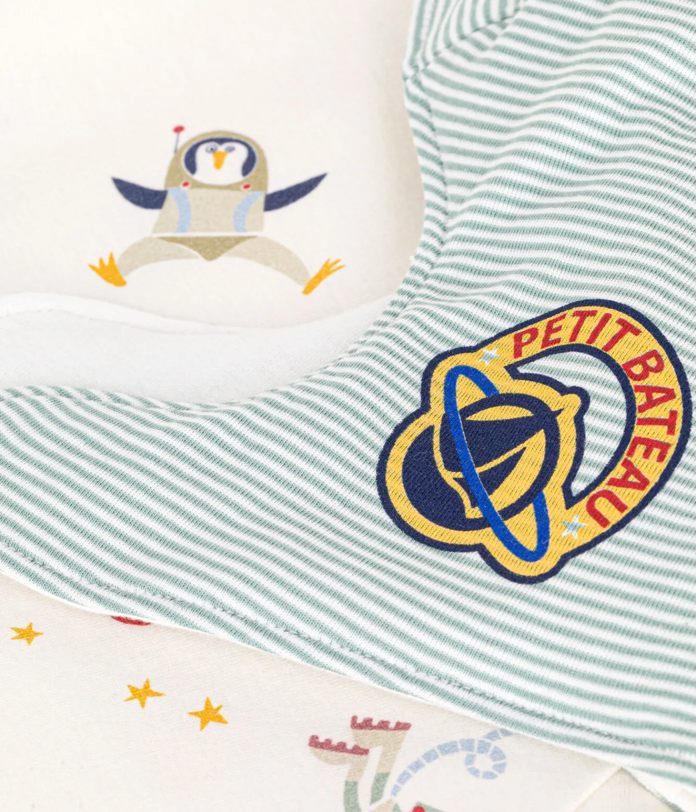 Petit Bateau Schlafanzüge, Pyjamas|Schlafanzüge, Nachthemden*Kinder-Pyjama zum Verkleiden aus Baumwolle mit Raumfahrtmotiven weiss MARSHMALLOW/weiss MULTICO