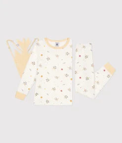 Petit Bateau Schlafanzüge, Pyjamas|Schlafanzüge, Nachthemden*Kinder-Pyjama zum Verkleiden aus Baumwolle mit Raumfahrtmotiven weiss MARSHMALLOW/weiss MULTICO
