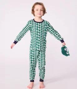 Petit Bateau Schlafanzüge, Nachthemden|Schlafanzüge, Pyjamas*Kinder-Pyjama zum Verkleiden aus Baumwolle mit Krokodil-Motiv grün MILK/ EVERGREEN