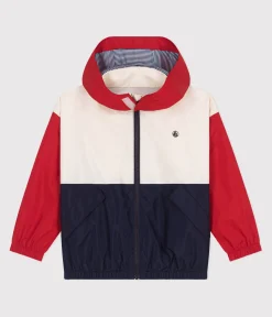 Petit Bateau Mäntel, Jacken, Regenjacken*Kinder-Regenjacke mit abnehmbarer Kapuze weiss AVALANCHE/ MULTICO