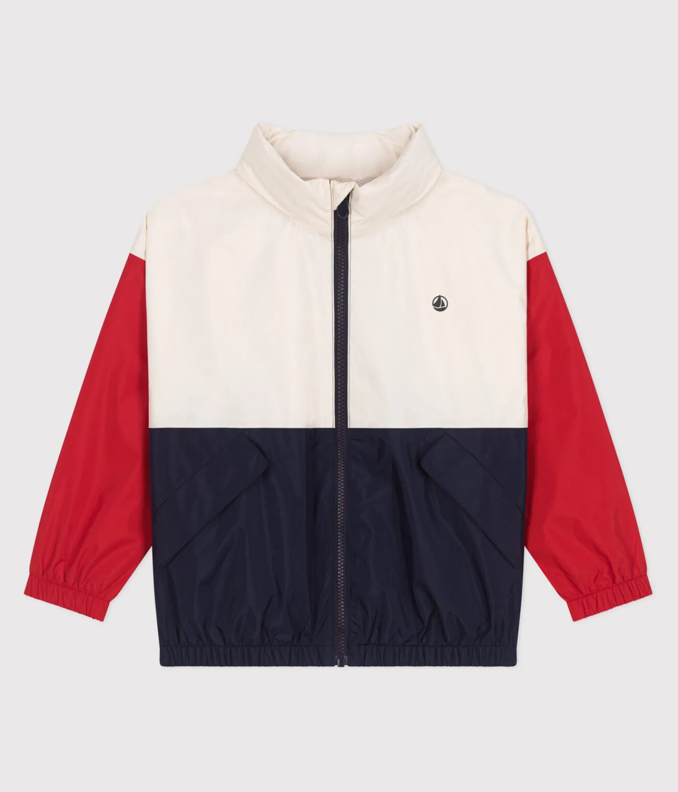 Petit Bateau Mäntel, Jacken, Regenjacken*Kinder-Regenjacke mit abnehmbarer Kapuze weiss AVALANCHE/ MULTICO