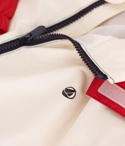 Petit Bateau Mäntel, Jacken, Regenjacken*Kinder-Regenjacke mit abnehmbarer Kapuze weiss AVALANCHE/ MULTICO