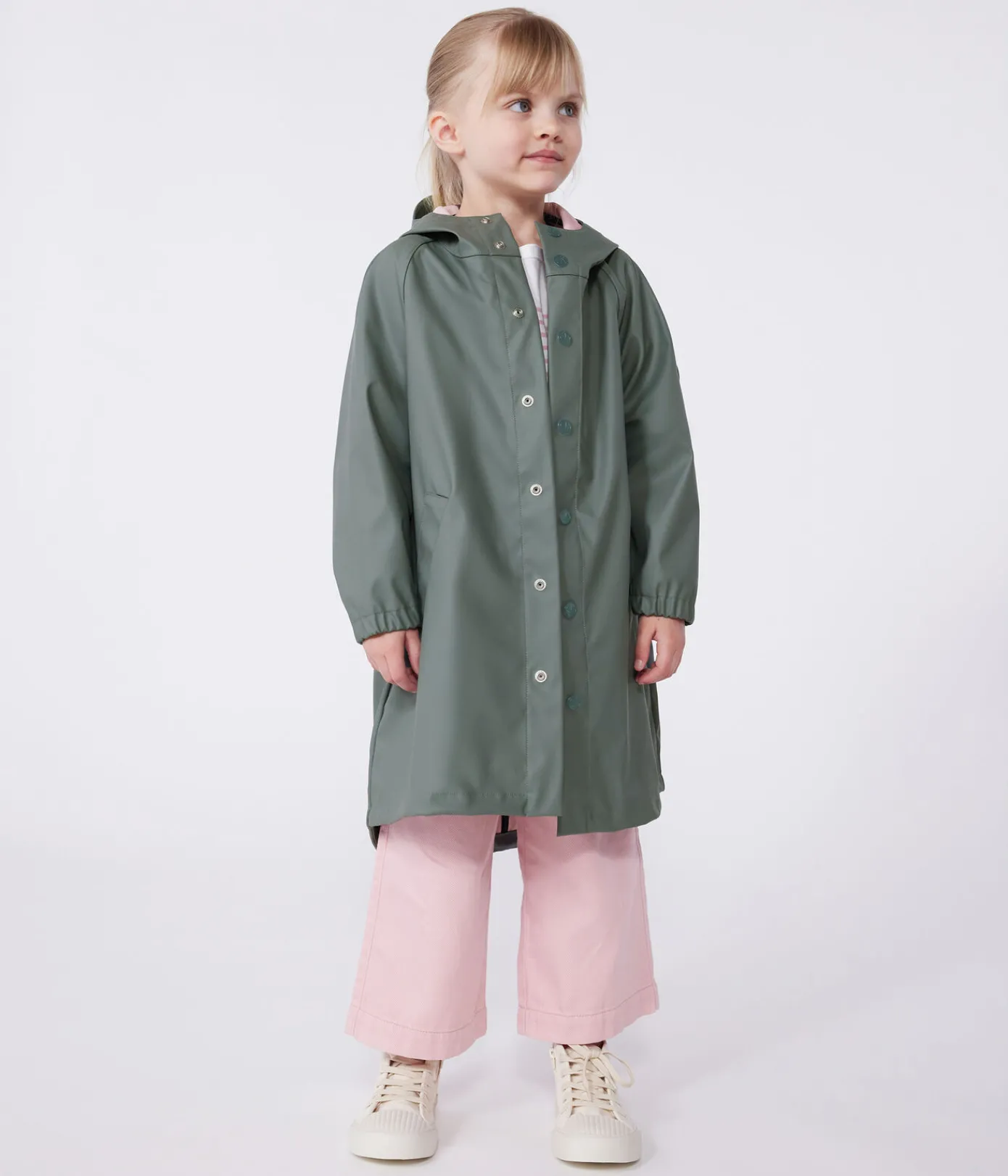 Petit Bateau Mäntel, Jacken, Regenjacken*Kinder-Regenjacke mit zwei Farben grün THUYA:CHARME