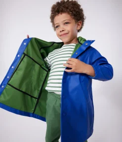 Petit Bateau Mäntel, Jacken, Regenjacken*Kinder-Regenjacke mit zwei Farben blau SURF/ PALMERAIE