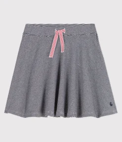 Petit Bateau Kleider, Röcke*Kinder-Rock aus Baumwolle mit Streifen blau SMOKING/weiss MARSHMALLOW