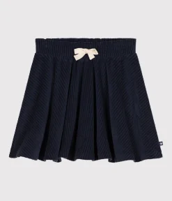 Petit Bateau Kleider, Röcke*Kinder-Rock aus Bouclette-Samt für Mädchen blau SMOKING