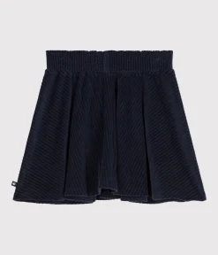 Petit Bateau Kleider, Röcke*Kinder-Rock aus Bouclette-Samt für Mädchen blau SMOKING
