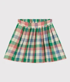 Petit Bateau Kleider, Röcke*Kinder-Rock aus Musselin für Mädchen weiss AVALANCHE/ MULTICO