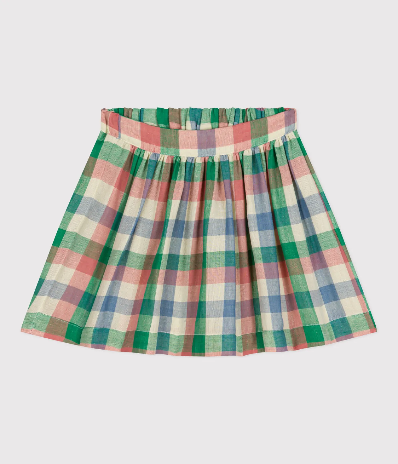 Petit Bateau Kleider, Röcke*Kinder-Rock aus Musselin für Mädchen weiss AVALANCHE/ MULTICO